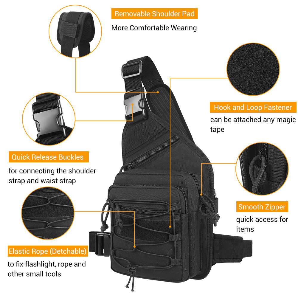 Outdoor Gun Holster Bag Concea - Edc Concealed Carry Sling Bag 评论和价格
